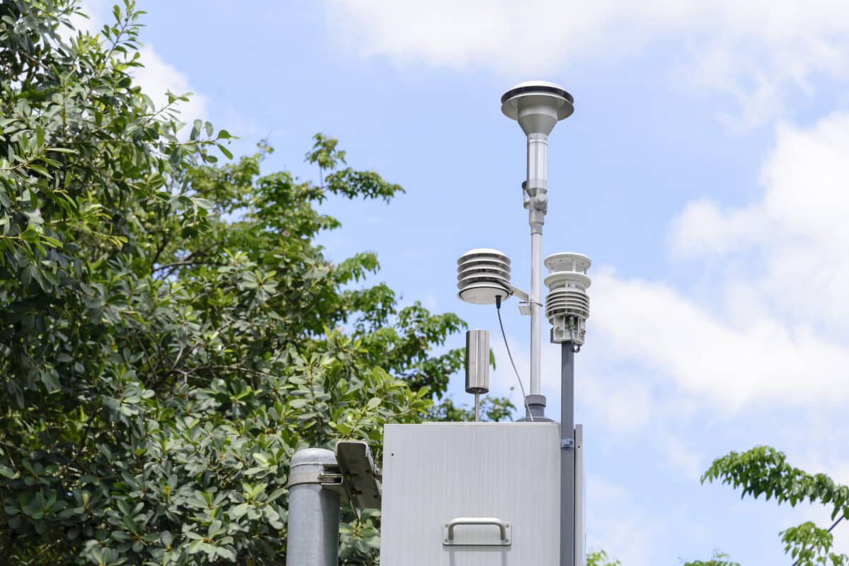 An air quality monitoring station
