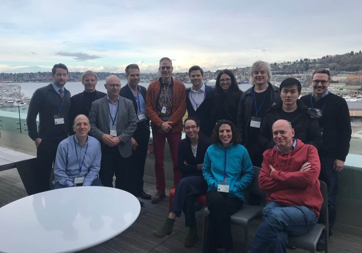 A group photo from the original meeting in March 2018 at the Allen Institute in Seattle