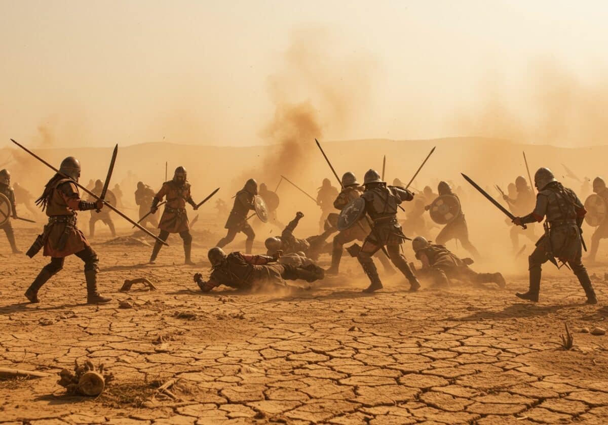 Generate,A,War,Scene,Of,The,Barbarian,Conspiracy,Fighting,On