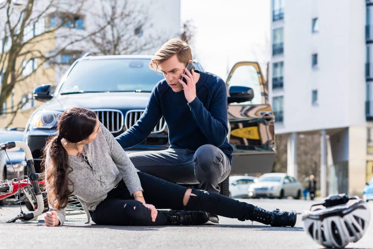 A car accident with a cyclist
