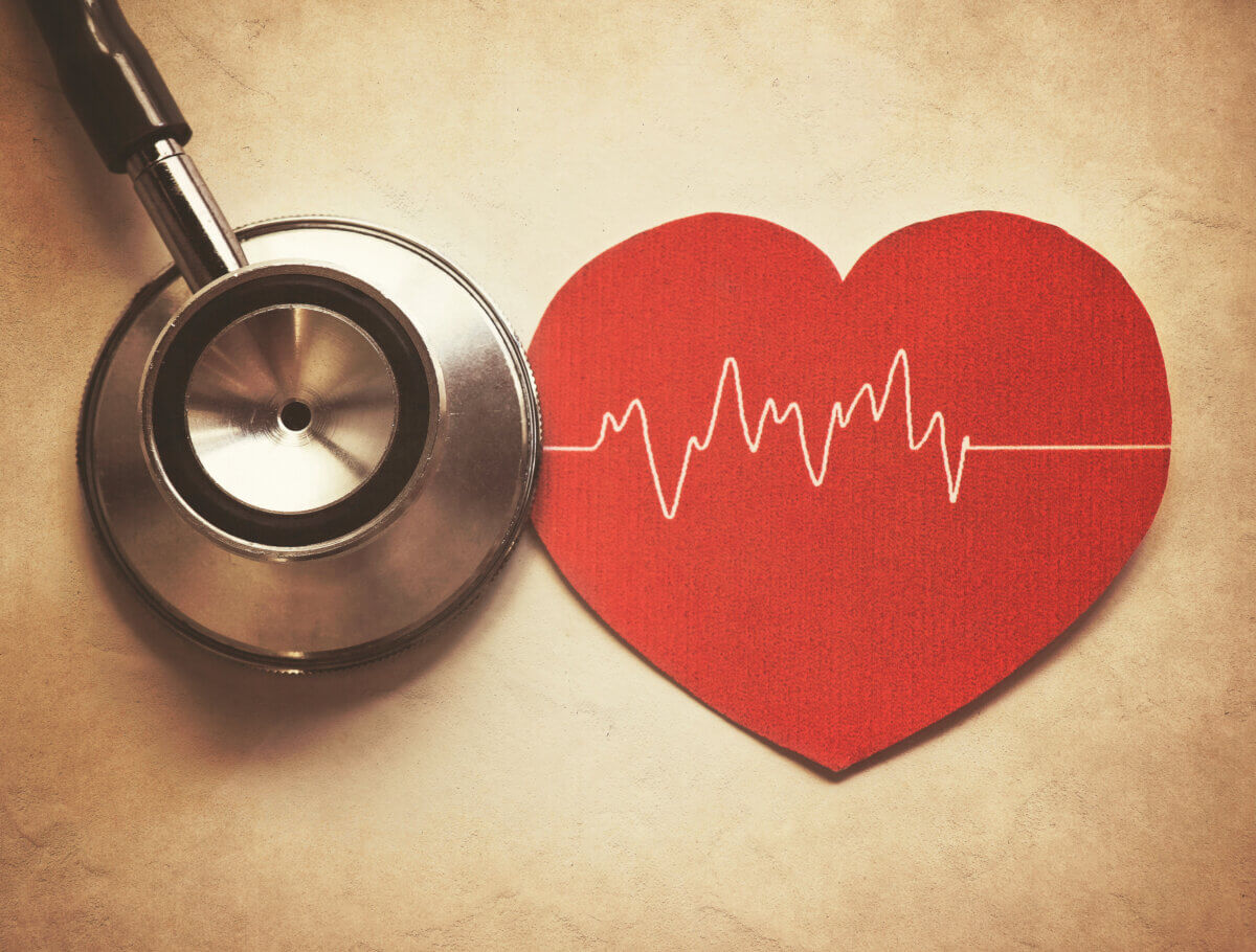Heart and stethoscope