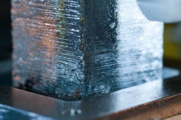 Ice sample on the melter