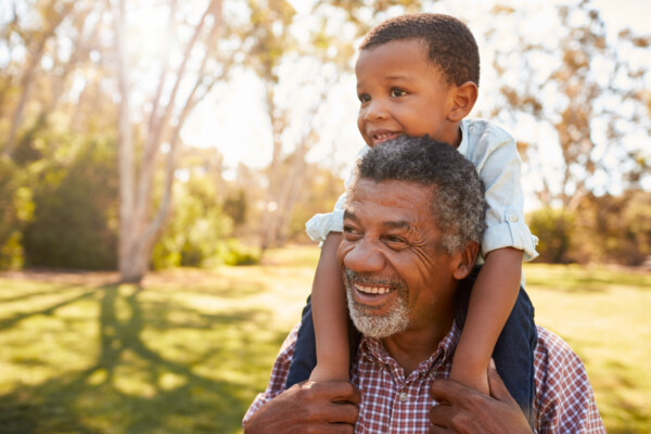 Older father with child