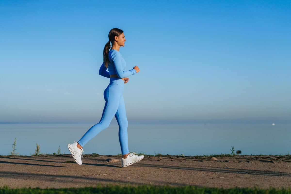 Woman on a brisk walk